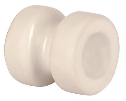 porcelanasti izolator, kotni izolator, profesionalni izolator, trpežen izolator, električne ograje, visoka odpornost, natezna obremenitev, obešanje, bela, 42 mm