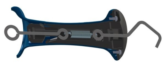 Fotografija izdelka Ročka za ograjo s priključkom za trak Litzclip® Premium, 40 mm