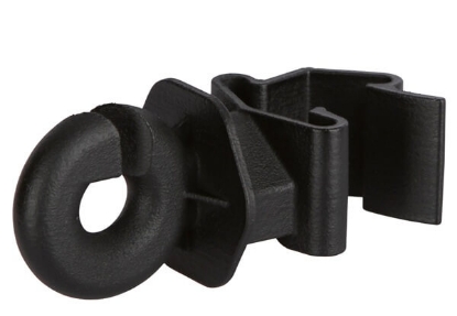 okrogli izolator, T-Post izolator, izolator za T-stebre, električna ograja, pašna ograja, izolator za žico, izolator za vrvico, izolator za pletenico, izolator za trak 10 mm, plastični izolator, vpenjalni izolator, izboljšan vpenjalni sistem, dodatki za ograje, kmetijska ograja, ograje za živino, konjska ograja, ograja za drobnico, montaža brez orodja, UV-odporna plastika, nadomestni izolator, T-post pribor
