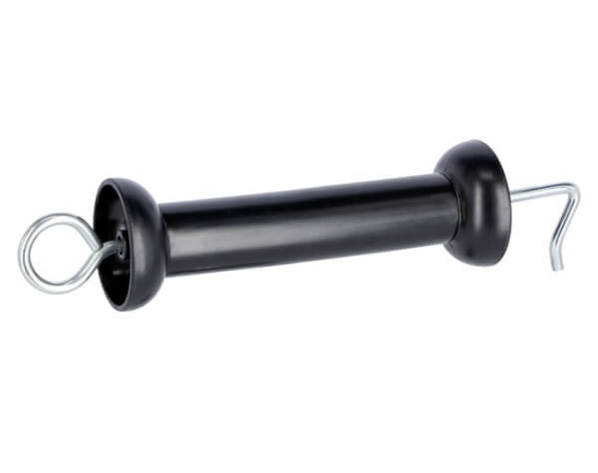 ročka za ograjo, ročka Soft Grip, ročaj za vrata ograje, pašna ograja, električna ograja, pocinkani kavlji, UV stabilna plastika, ročaj za pašnik, ograjna vrata, dodatki za ograjo