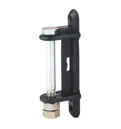 kotni izolator, privijačni izolator, pribijani izolator, široki trak 40–60 mm, električna ograja, robusten izolator, trak za ograjo, stabilno pritrditev,