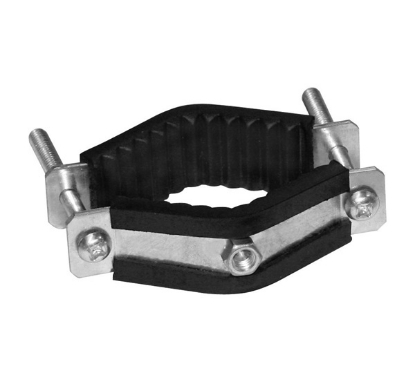 pritrdilna objemka, okrogli stebri, objemka za stebre, 35–70 mm, gumijasta obloga, zaščita stebra, M6 navoj, izolatorji, električna ograja, pašna ograja