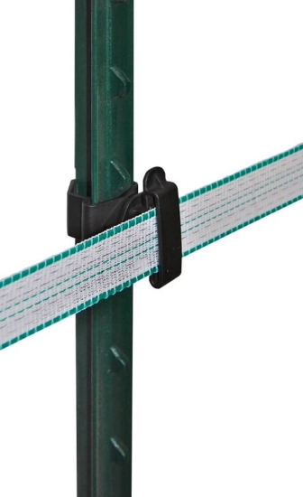 Fotografija izdelka Izolator za trak T-Post, črn, 25 kom