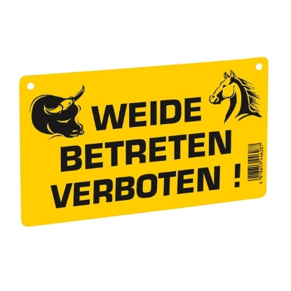 Fotografija izdelka Tabla Vstop v pašno območje prepovedano