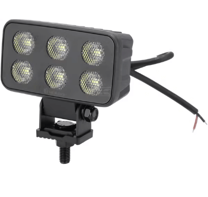 delovna LED luč, 60 W, 4630 lm, širok snop, Deutsch vtič, LED svetilka za traktor, LED luč za gradbeno vozilo, LED luč za tovornjak, potopna LED luč, odporna na udarce, aluminijasto ohišje, polikarbonatna leča, privijačna montaža, 12 V, 24 V, napetost 9-36 V, pravokotna LED luč, BLACK serija, robustna delovna luč