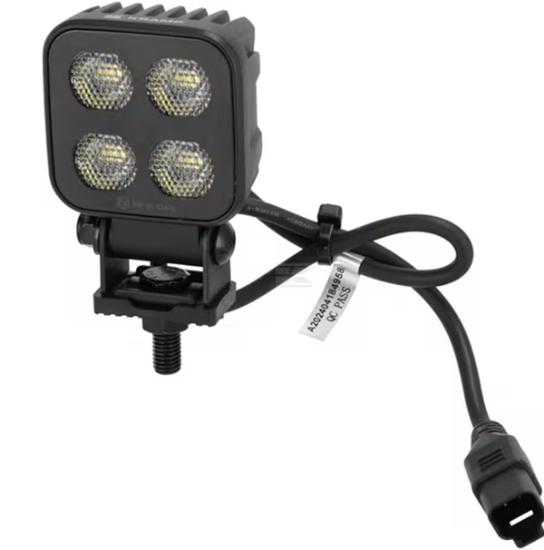 delovna LED luč, 40 W, 2650 lm, širok snop, Deutsch vtič, LED svetilka za traktor, LED luč za gradbeno vozilo, LED luč za tovornjak, potopna LED luč, odporna na udarce, aluminijasto ohišje, polikarbonatna leča, privijačna montaža, 12 V, 24 V, napetost 9-36 V, kvadratna LED luč, BLACK serija, robustna delovna luč