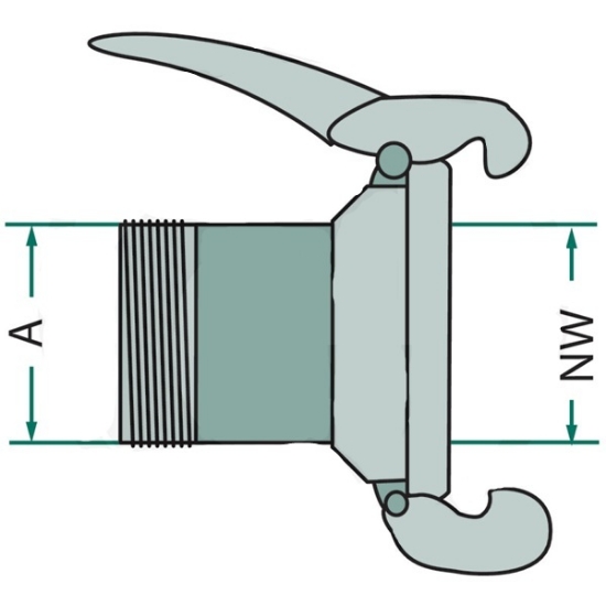 Fotografija izdelka Spojni člen ženski z navojem 5" italjanski sistem