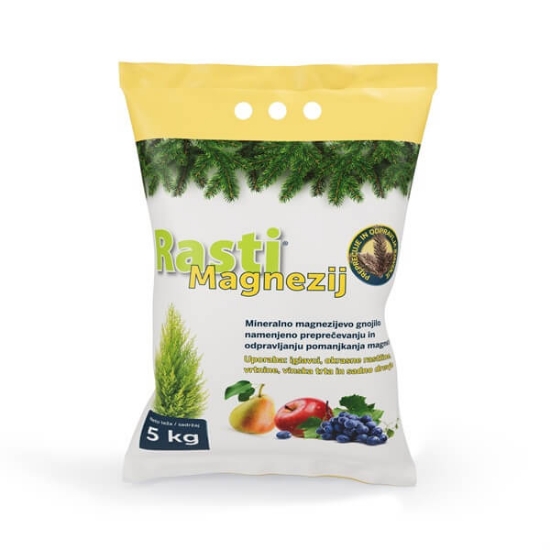 Fotografija izdelka Rasti MAGNEZIJ 5 kg PROTI RUMENENJU IN ODPADANJU IGLIC