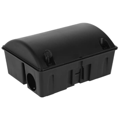 postaja za vabe BlocBox, Bora postaja za podgane, zaklepanje vabe, stenski nosilec za vabe, varno hranjenje podgan, vabe kocke žitne paste, plastika postaja za vabe, varna postavitev vabe, BlocBox Bora