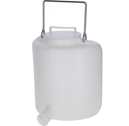 Fotografija izdelka PVC vedro za pitje s pokrovom, polkrogel, kovinski ročaj, 6 L