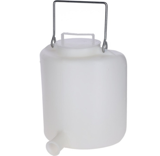 Fotografija izdelka PVC vedro za pitje s pokrovom, polkrogel, kovinski ročaj, 6 L