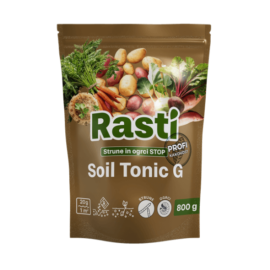 Fotografija izdelka Rasti Soil Tonic G 800 g - sredstvo proti strunam in ogrcam