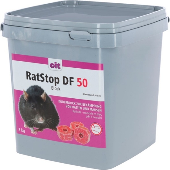 Fotografija izdelka Vaba za miši cit RatStop DF Block 50, 3 kg