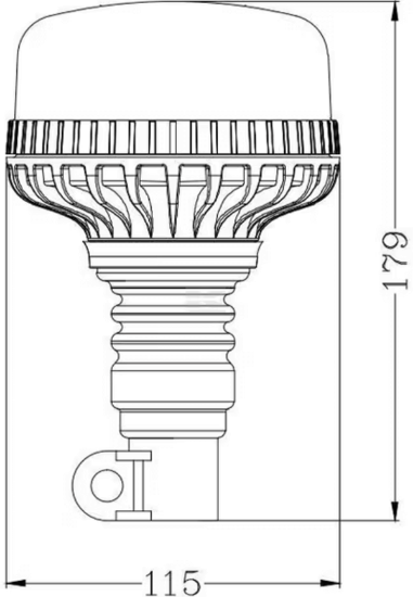 Fotografija izdelka Svetilka rotacijska LED 12/24V nasadna nizka