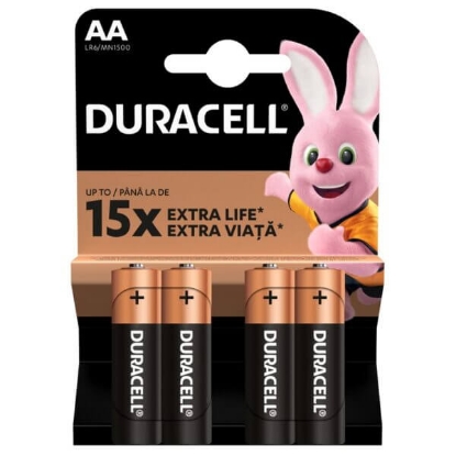 Fotografija izdelka DURACELL Alkalna baterija, AA, LR6, 4 kos