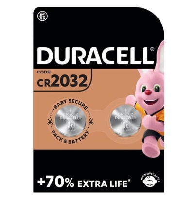 Fotografija izdelka DURACELL Litijeva baterija, DL2032, CR2032, 2 kos