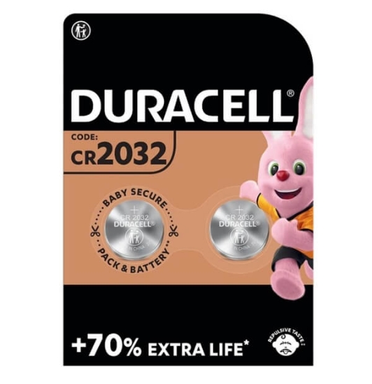Fotografija izdelka DURACELL Litijeva baterija, DL2032, CR2032, 2 kos