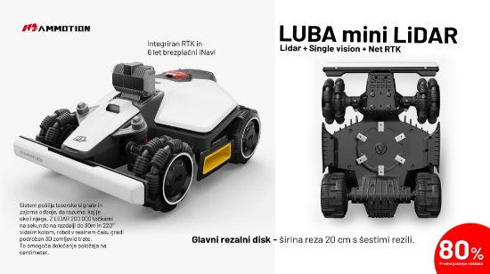 Fotografija izdelka Robotska kosilnica Luba mini 2 AWD 1000 + gratis hiška