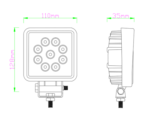 Fotografija izdelka Delovna LED luč, 27W, 2160lm pravokotna, bela AMA