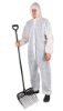 Fotografija izdelka Zaščitna obleka s kapuco za enkratno uporabo - XXL, bela