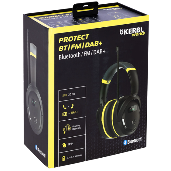 Fotografija izdelka Zaščitne slušalke Bluetooth FM in DAB+ Kerbl Works PROTECT