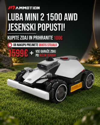 Fotografija izdelka Robotska kosilnica LUBA mini 2 AWD 1500 + stojalo