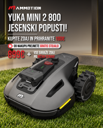 Fotografija izdelka Robotska kosilnica YUKA mini 2 800 + gratis stojalo