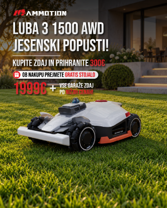 Fotografija izdelka Robotska kosilnica Luba 3 AWD 1500 + gratis stojalo
